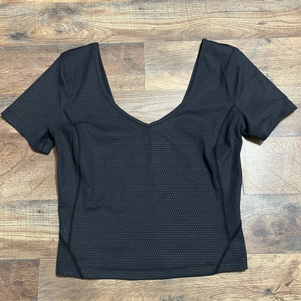Lululemon Align T-Shirt in the Polka Squat Emboss Black pattern 4